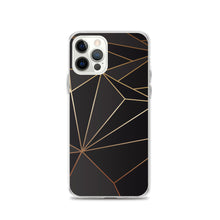 Load image into Gallery viewer, Abstract Black Polygon with Gold Line iPhone Case by The Photo Access