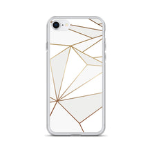 Load image into Gallery viewer, Abstract White Polygon with Gold Line iPhone Case by The Photo Access