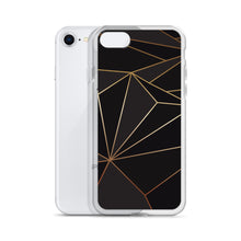 Load image into Gallery viewer, Abstract Black Polygon with Gold Line iPhone Case by The Photo Access