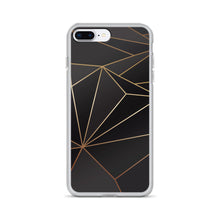Load image into Gallery viewer, Abstract Black Polygon with Gold Line iPhone Case by The Photo Access