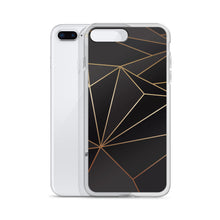 Load image into Gallery viewer, Abstract Black Polygon with Gold Line iPhone Case by The Photo Access