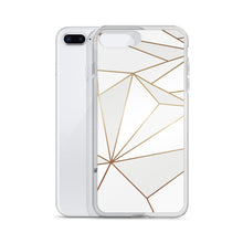 Load image into Gallery viewer, Abstract White Polygon with Gold Line iPhone Case by The Photo Access