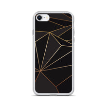 Load image into Gallery viewer, Abstract Black Polygon with Gold Line iPhone Case by The Photo Access
