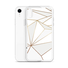 Load image into Gallery viewer, Abstract White Polygon with Gold Line iPhone Case by The Photo Access