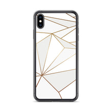Load image into Gallery viewer, Abstract White Polygon with Gold Line iPhone Case by The Photo Access