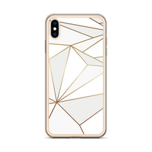 Load image into Gallery viewer, Abstract White Polygon with Gold Line iPhone Case by The Photo Access