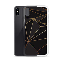 Load image into Gallery viewer, Abstract Black Polygon with Gold Line iPhone Case by The Photo Access