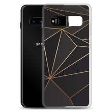 Cargar imagen en el visor de la galería, Abstract Black Polygon with Gold Line Samsung Case by The Photo Access