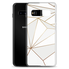 Load image into Gallery viewer, Abstract White Polygon with Gold Line Samsung Case by The Photo Access