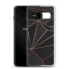 Cargar imagen en el visor de la galería, Abstract Black Polygon with Gold Line Samsung Case by The Photo Access
