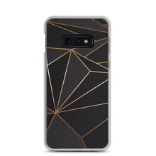 Cargar imagen en el visor de la galería, Abstract Black Polygon with Gold Line Samsung Case by The Photo Access
