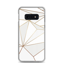 Load image into Gallery viewer, Abstract White Polygon with Gold Line Samsung Case by The Photo Access