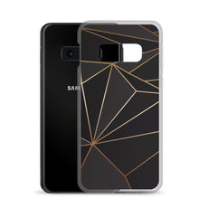 Cargar imagen en el visor de la galería, Abstract Black Polygon with Gold Line Samsung Case by The Photo Access