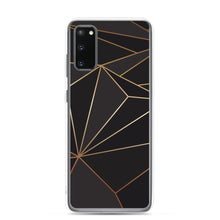 Cargar imagen en el visor de la galería, Abstract Black Polygon with Gold Line Samsung Case by The Photo Access