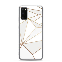 Load image into Gallery viewer, Abstract White Polygon with Gold Line Samsung Case by The Photo Access