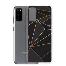 Cargar imagen en el visor de la galería, Abstract Black Polygon with Gold Line Samsung Case by The Photo Access