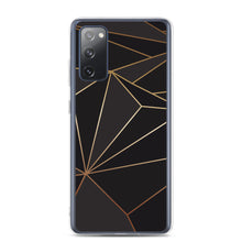 Cargar imagen en el visor de la galería, Abstract Black Polygon with Gold Line Samsung Case by The Photo Access