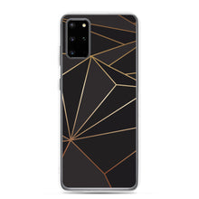 Cargar imagen en el visor de la galería, Abstract Black Polygon with Gold Line Samsung Case by The Photo Access