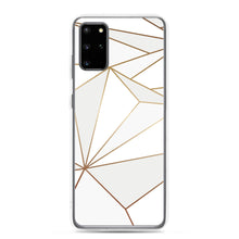 Load image into Gallery viewer, Abstract White Polygon with Gold Line Samsung Case by The Photo Access