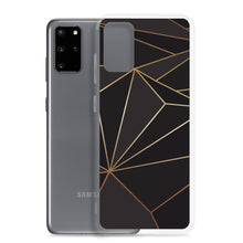 Cargar imagen en el visor de la galería, Abstract Black Polygon with Gold Line Samsung Case by The Photo Access