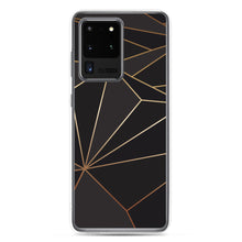 Cargar imagen en el visor de la galería, Abstract Black Polygon with Gold Line Samsung Case by The Photo Access