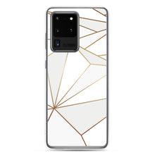 Load image into Gallery viewer, Abstract White Polygon with Gold Line Samsung Case by The Photo Access