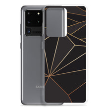 Cargar imagen en el visor de la galería, Abstract Black Polygon with Gold Line Samsung Case by The Photo Access