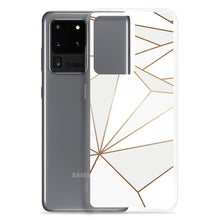 Load image into Gallery viewer, Abstract White Polygon with Gold Line Samsung Case by The Photo Access
