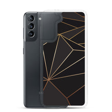 Cargar imagen en el visor de la galería, Abstract Black Polygon with Gold Line Samsung Case by The Photo Access