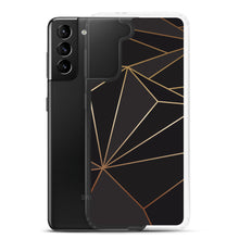 Cargar imagen en el visor de la galería, Abstract Black Polygon with Gold Line Samsung Case by The Photo Access