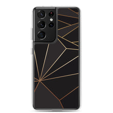 Cargar imagen en el visor de la galería, Abstract Black Polygon with Gold Line Samsung Case by The Photo Access