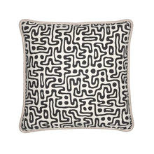 将图片加载到图库查看器，Hand Drawn Labyrinth Silk Pillows by The Photo Access
