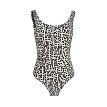 将图片加载到图库查看器，Hand Drawn Labyrinth Swimsuit by The Photo Access
