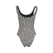 将图片加载到图库查看器，Hand Drawn Labyrinth Swimsuit by The Photo Access
