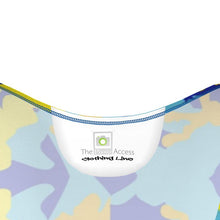 将图片加载到图库查看器，Yellow Blue Neon Camouflage Bodycon Dress by The Photo Access
