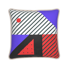 Load image into Gallery viewer, Neo Memphis Patches Stickers Silk Pillows by The Photo Access
