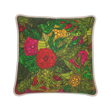 गैलरी व्यूवर में इमेज लोड करें, Hand Drawn Floral Seamless Pattern Silk Pillows by The Photo Access
