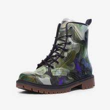 Cargar imagen en el visor de la galería, Abstract Fluid Lines of Movement Muted Tones High Fashion Casual Leather Lightweight boots MT Abstract by The Photo Access
