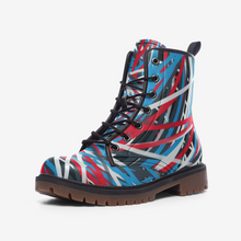 Load image into Gallery viewer, Colorful Thin Lines Art Casual Leather Lightweight boots MT by The Photo Access
