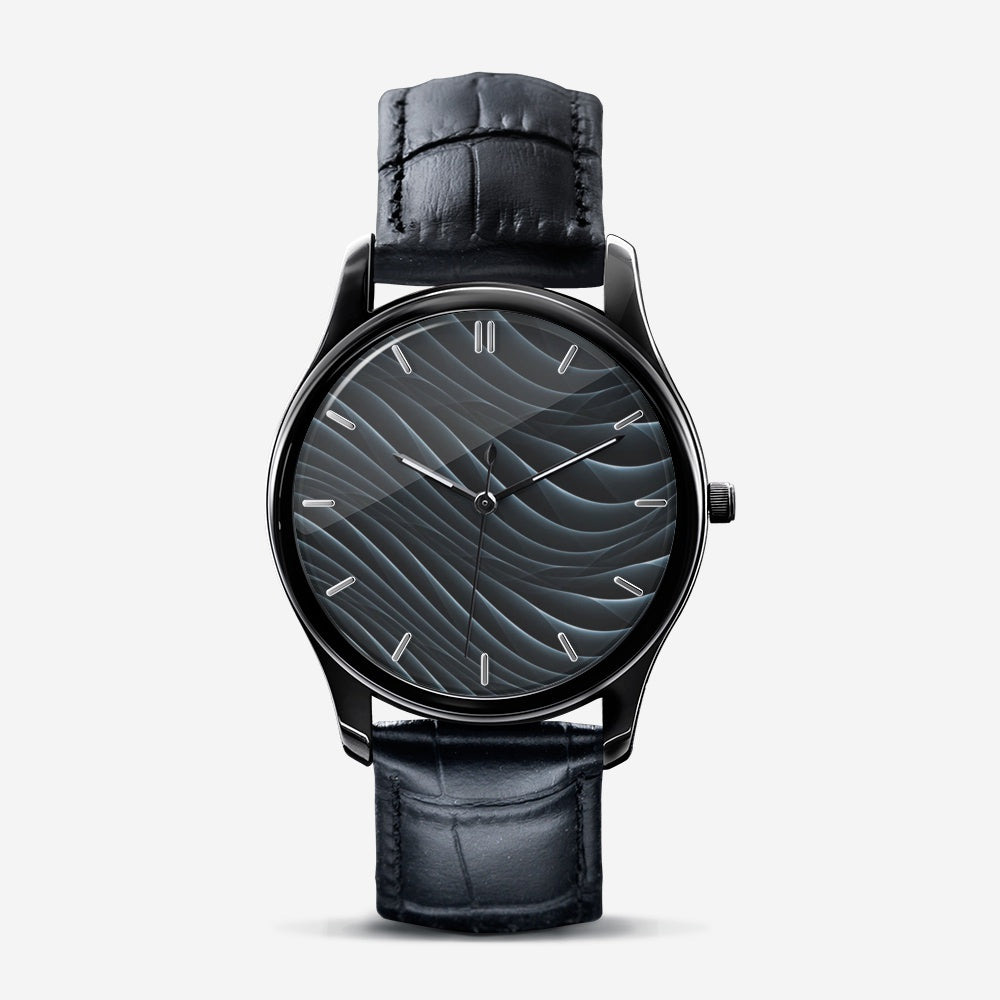 Dark Scales Classic Fashion Unisex Print Black Quartz Watch by The Photo Access