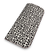 Load image into Gallery viewer, Hand Drawn Labyrinth Leather Glasses Case by The Photo Access
