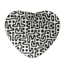 将图片加载到图库查看器，Hand Drawn Labyrinth Sterling Silver Heart Pendant Necklaces by The Photo Access
