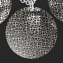 将图片加载到图库查看器，Hand Drawn Labyrinth Triple Silver Disk Pendant Necklaces by The Photo Access
