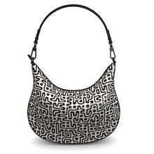 Lade das Bild in den Galerie-Viewer, Hand Drawn Labyrinth Curve Hobo Bag by The Photo Access
