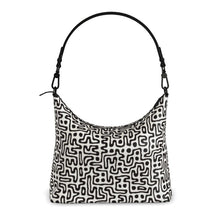 Load image into Gallery viewer, Hand Drawn Labyrinth Square Hobo Bag by The Photo Access

