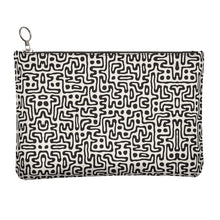 Load image into Gallery viewer, Hand Drawn Labyrinth Leather Clutch Bag by The Photo Access
