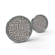 Load image into Gallery viewer, Hand Drawn Labyrinth Cufflinks by The Photo Access
