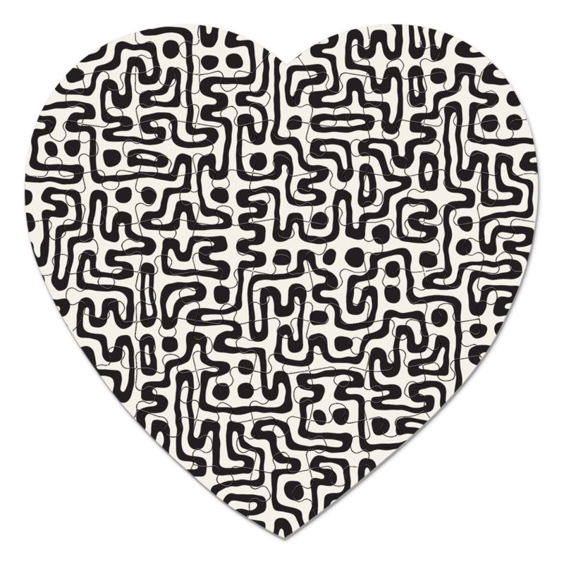 Hand Drawn Labyrinth Heart Jigsaw Puzzle by The Photo Access