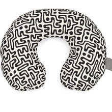 Lade das Bild in den Galerie-Viewer, Hand Drawn Labyrinth Travel Neck Pillow by The Photo Access

