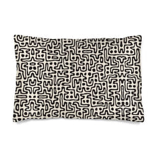 将图片加载到图库查看器，Hand Drawn Labyrinth Silk Pillow Case by The Photo Access
